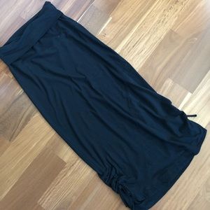 Black Rip Curl Maxi Length Skirt